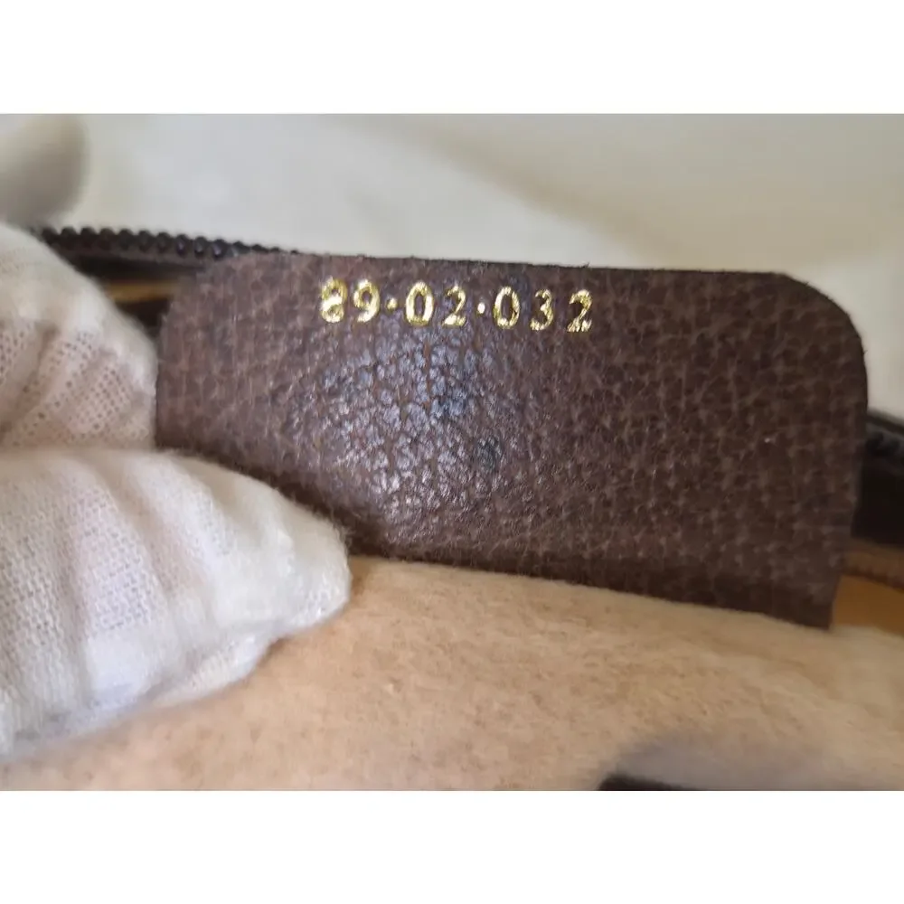 Gucci GG Supreme Web Stripe Crossbody Bag Vintage Ophidia Brown Leather